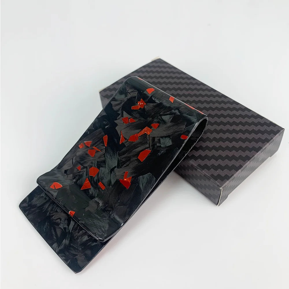 Forged Carbon Fiber Money Clip with Card Holder – 38mm Slim