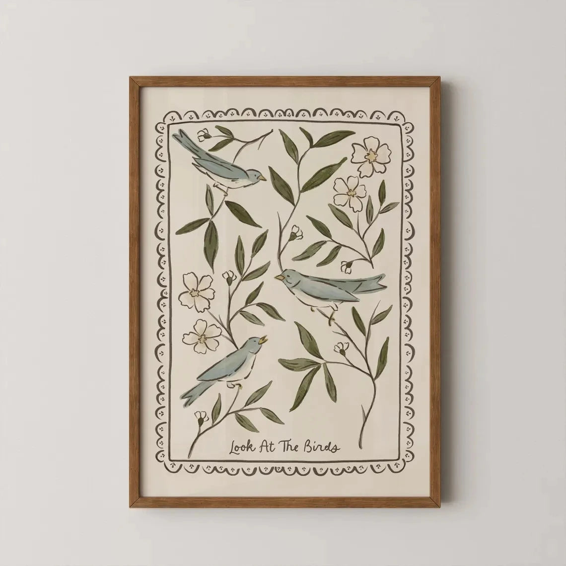Look At The Birds Christian Wall Art Print – Bible Verse Poster
