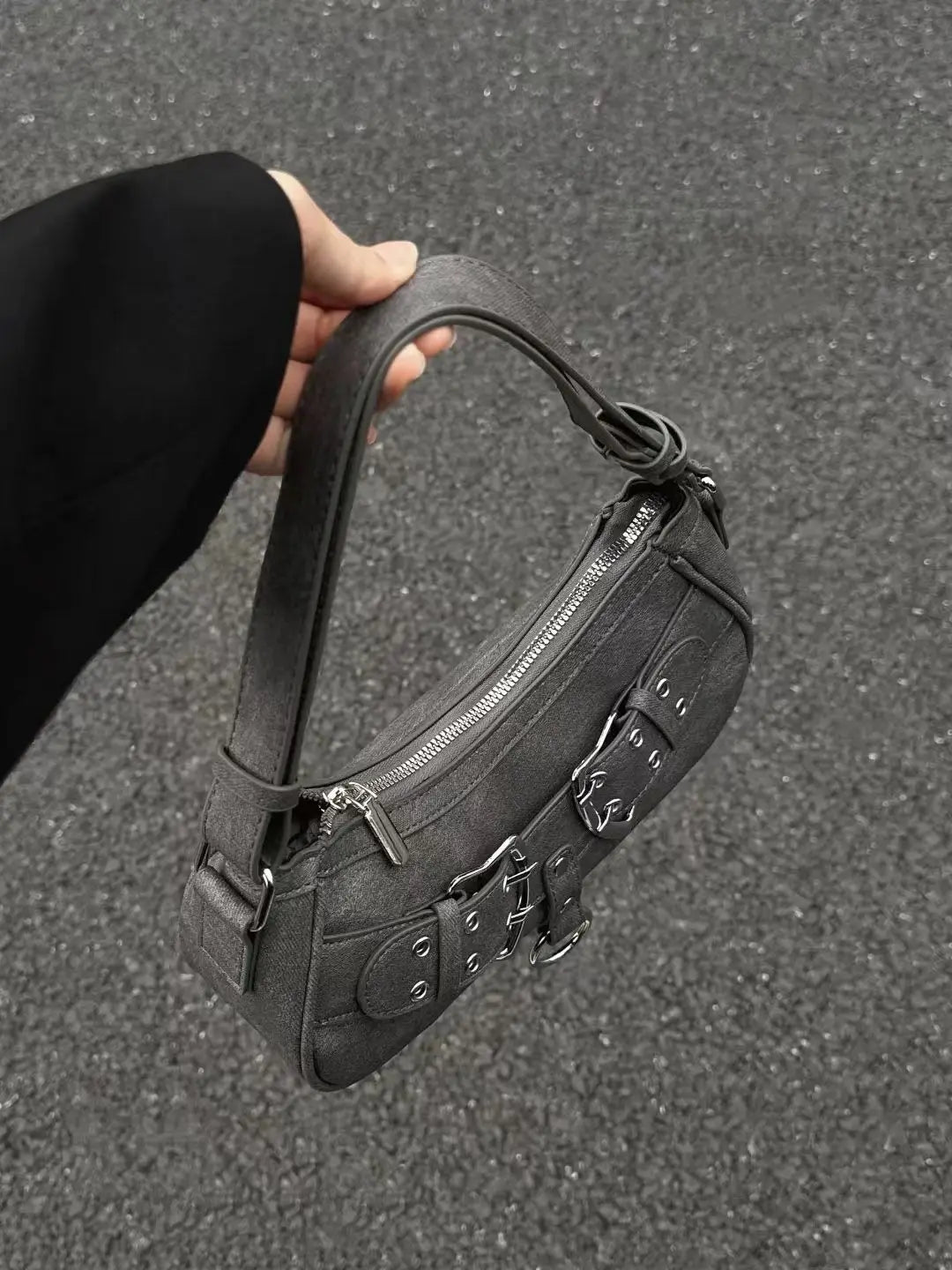 Sweet Cool Denim Grey Women Y2k Grunge Hot Girls Casual Handbag