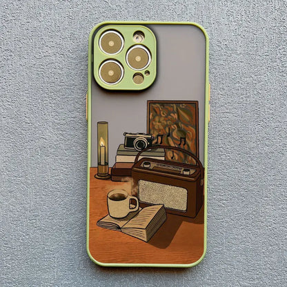 Retro Cat Vinyl Record iPhone Case – Aesthetic Cozy Cover