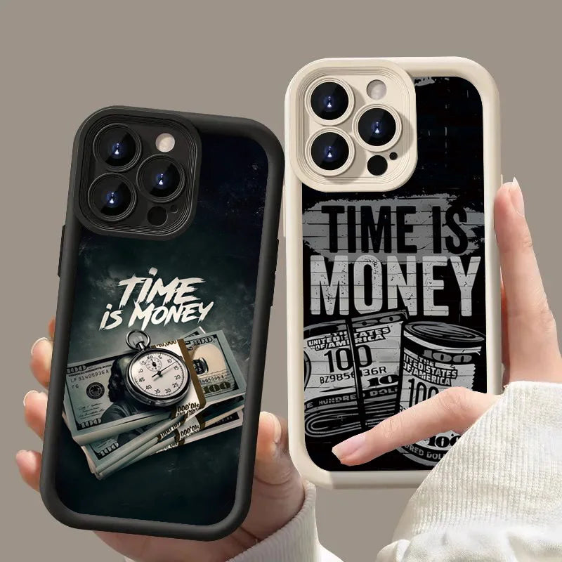 Time Is Money iPhone Case – Soft Silicone Printed Cover