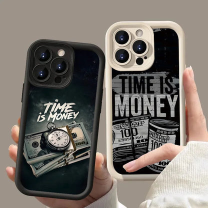 Time Is Money iPhone Case – Soft Silicone Printed Cover