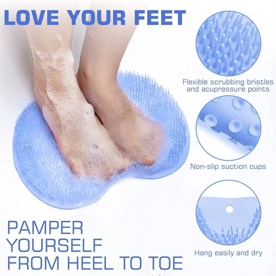 Shower Foot Scrubber Mat With Suction Cups