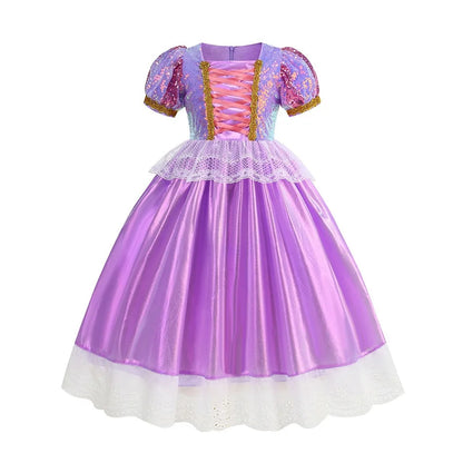 Rapunzel Purple Puffy Dress With Accessories