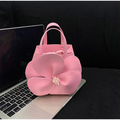 French Petal Flower Handbag Holiday Seaside Leather