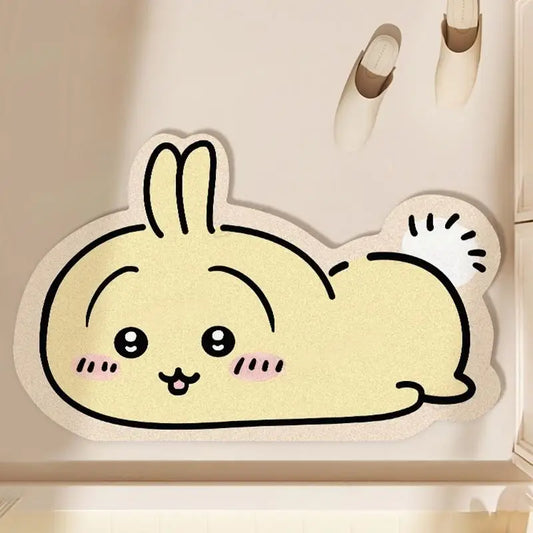 Cute Bunny Diatomaceous Earth Bath Mat – Non-Slip Quick Dry