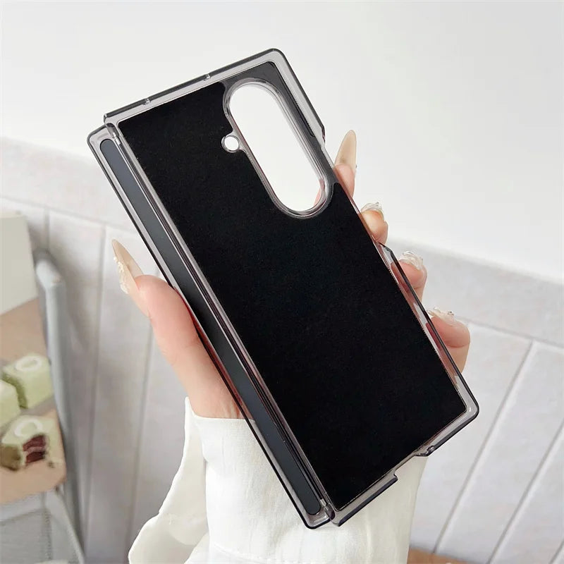 Magnetic Vegan Leather Case for Samsung Galaxy Z Fold 4 5 6 7 – Shockproof Cover