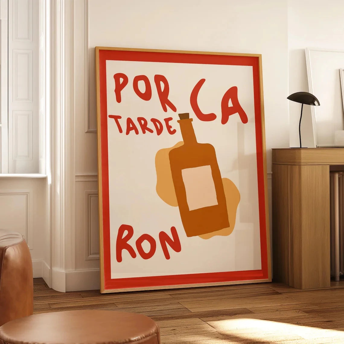 Por La Tarde Ron Wall Art Canvas Print – Bar Decor Poster