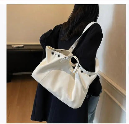 Large Suede Tote Bag for Women – Pillow Shoulder & Commute Bag