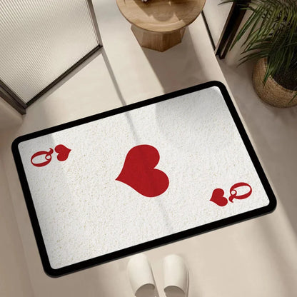 Vikama Trendy Ace Spades Soft Fluffy Rug Non Slip Floor Mat Bedroom Living Room Bathroom Home Decor