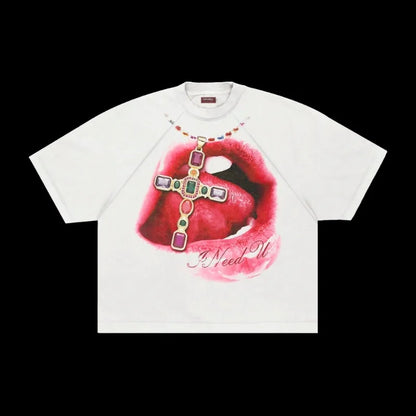 Y2K Graphic Print Oversized Tee – Retro Streetwear Sweatshirt