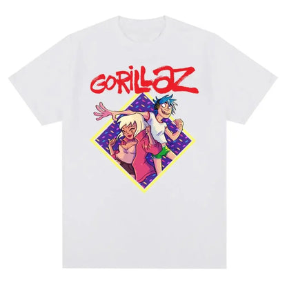 Gorillaz Graphic T-Shirt – 90s Punk Rock Band Tee Unisex