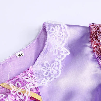 Disney Rapunzel Dress Kids Tangled Disguise Carnival Girl Princess