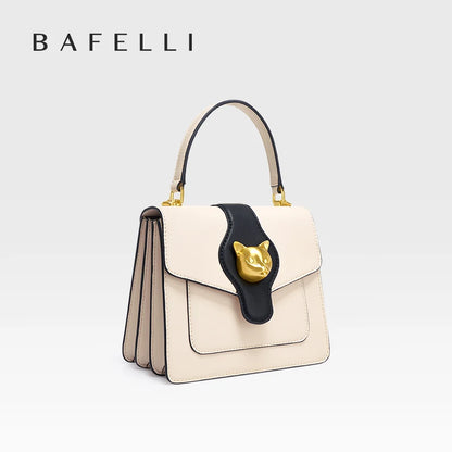 Cat Clasp Leather Crossbody Handbag for Women – Luxury