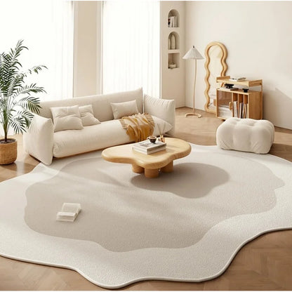 Irregular Shape Area Rug – Minimalist Abstract Living Room Carpet