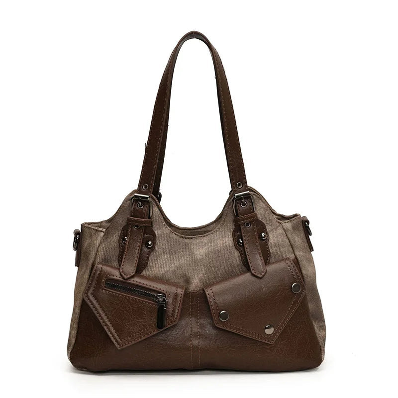 Retro Trendy Shoulder Bags European American High-quality Handbag