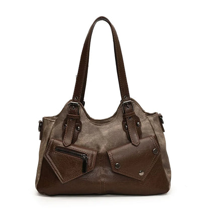 Retro Trendy Shoulder Bags European American High-quality Handbag