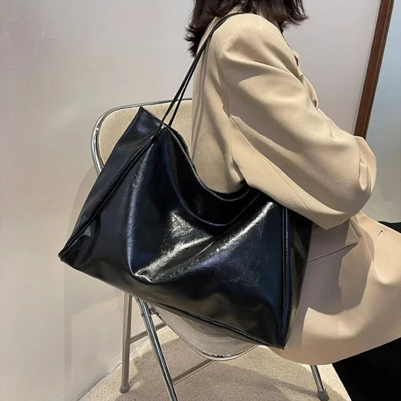 Women Tote Bag Fashion Large Capacity Soft Pu Leather