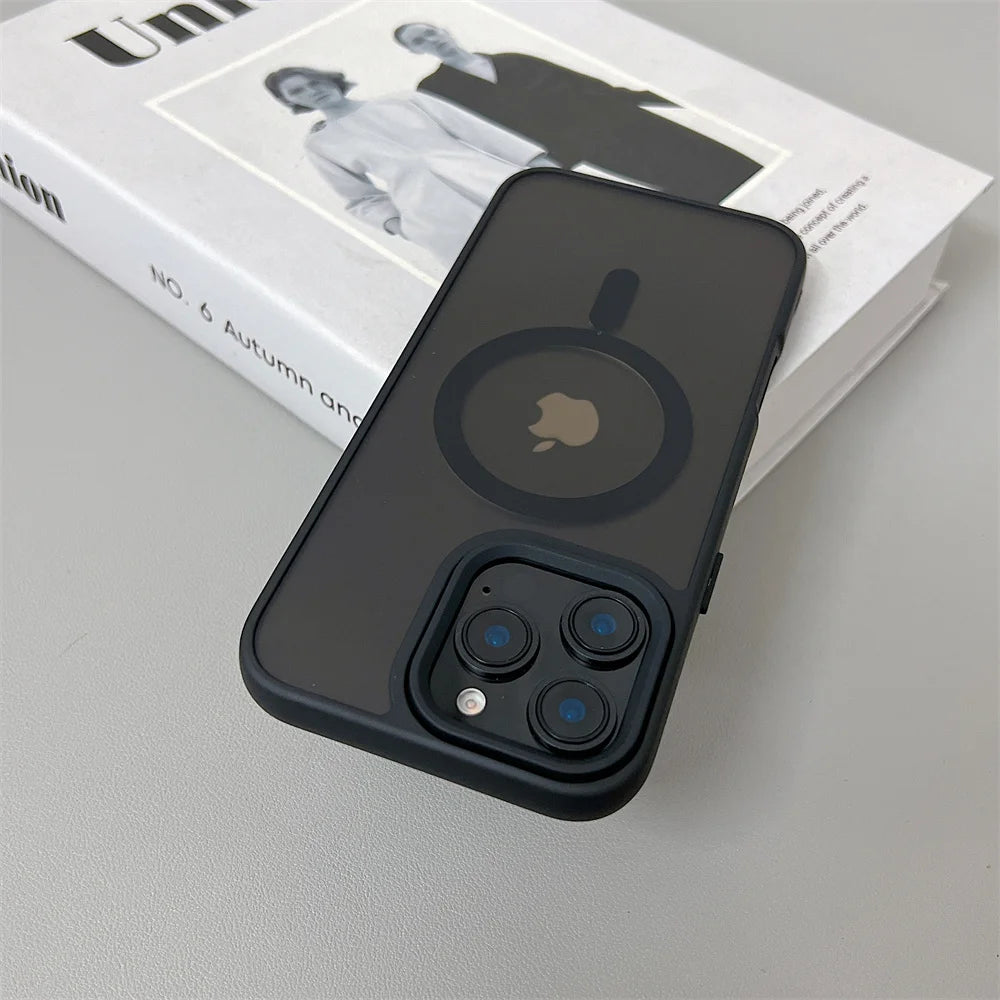 MagSafe iPhone Case – Magnetic Wireless Charging Shockproof Matte Cover