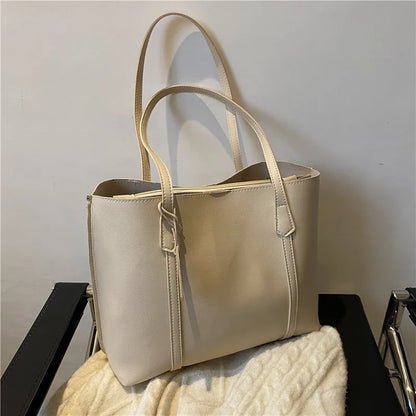 Large Capacity Women's Bag New Soft Leather Tote Bag