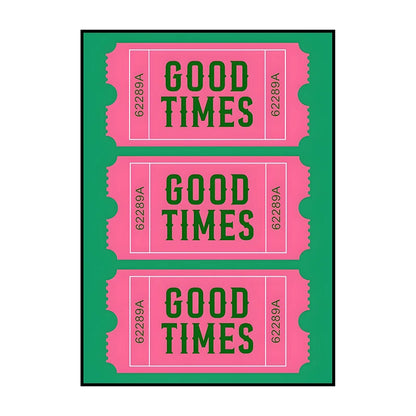 Shower Karaoke Admit One Poster – Funny Retro Bathroom Wall Art