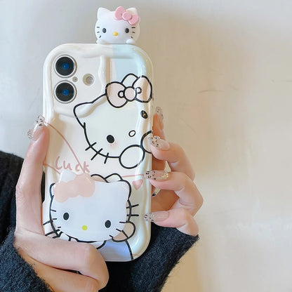Pink Kitty Grip Tok Phone Holder for Samsung Galaxy