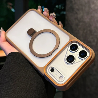 MagSafe Frosted iPhone Case with Ring Holder Stand