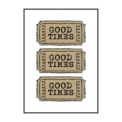 Shower Karaoke Admit One Poster – Funny Retro Bathroom Wall Art