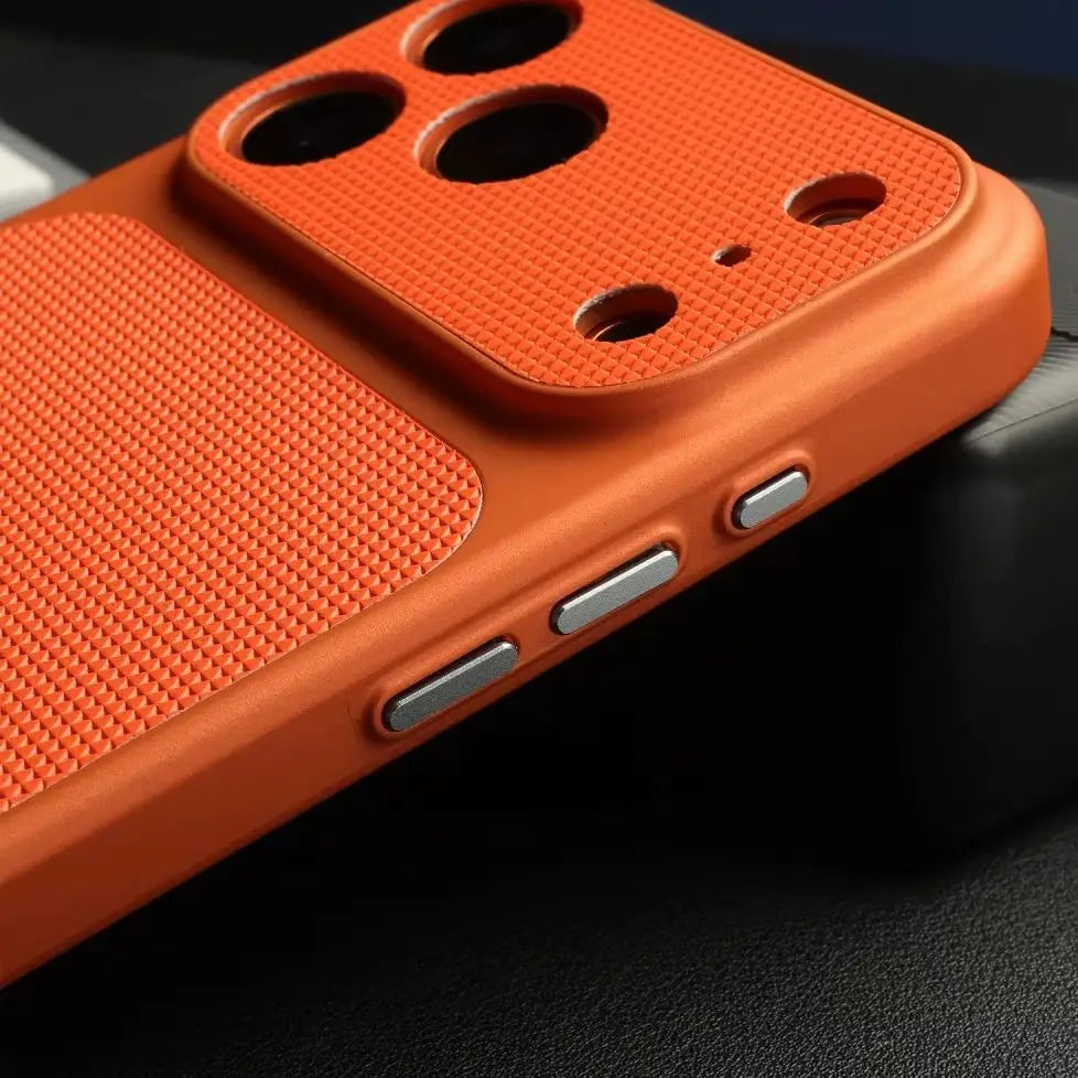 Diamond Texture iPhone Case – Shockproof PC Cover for iPhone 12–17 Series