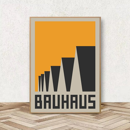 Bauhaus Geometric Abstract Art Poster – Minimalist Wall Print