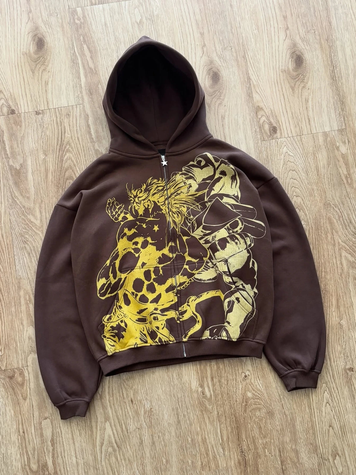 JoJo's Bizarre Adventure Oversized Hoodie – Anime Zip-Up Streetwear