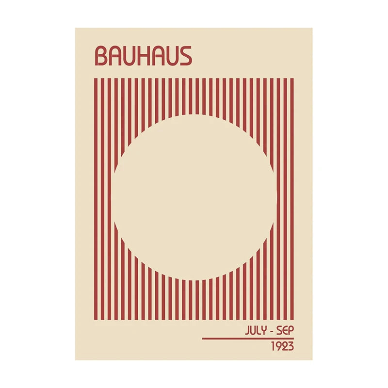 Bauhaus Geometric Abstract Art Poster – Minimalist Wall Print