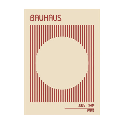 Bauhaus Geometric Abstract Art Poster – Minimalist Wall Print