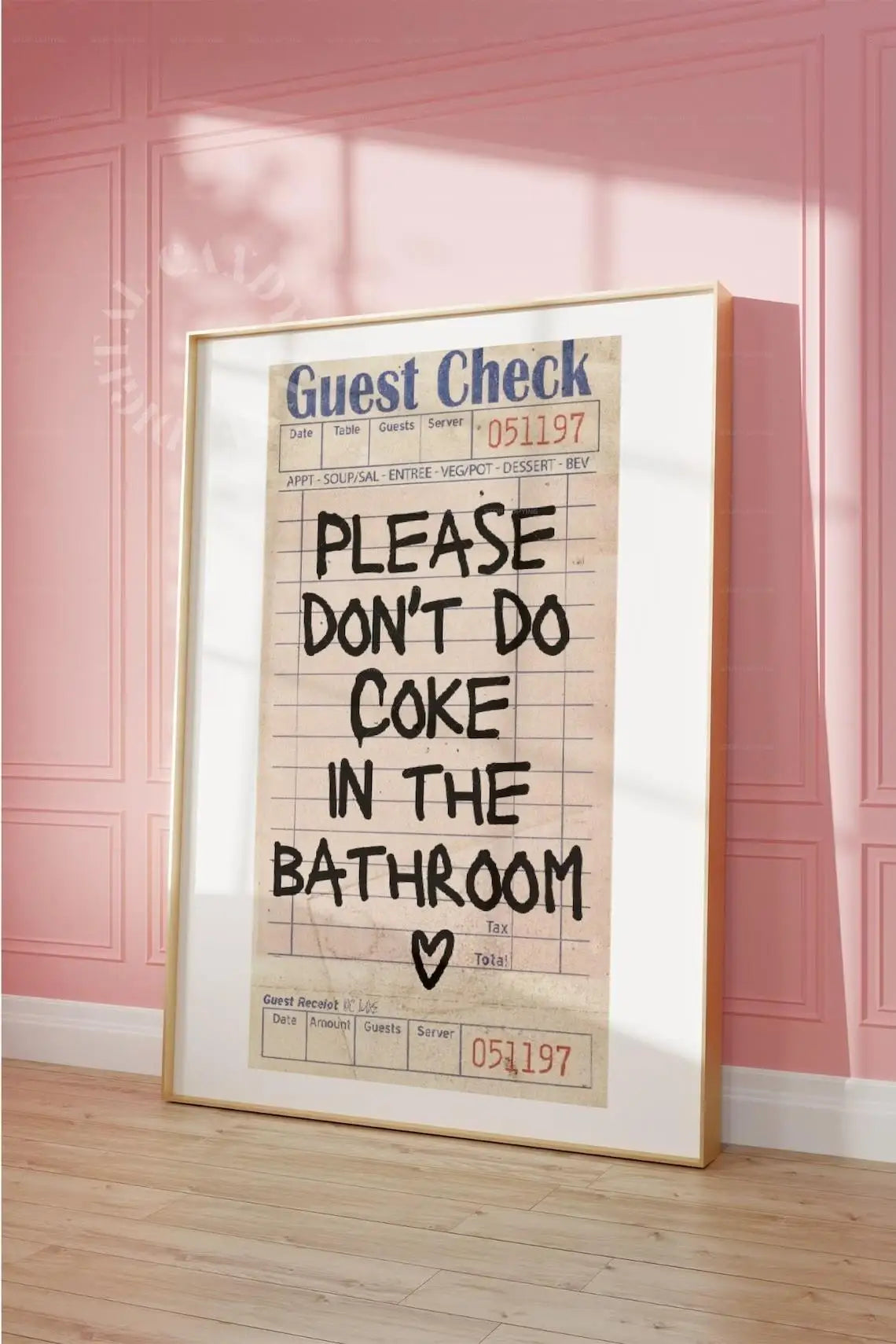 Retro Bathroom Wall Art Poster – Please Don't Do Coke Funny Print