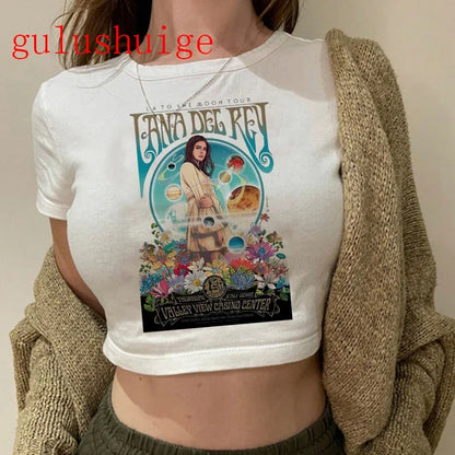 Lana Del Rey Ultraviolence Graphic Crop Top – Women's Vintage Short Sleeve Tee