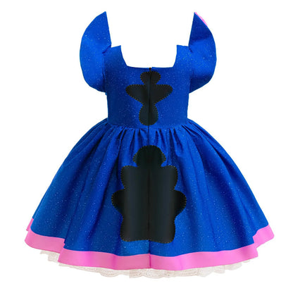 Girls Stitch Cosplay Dress Halloween Costume