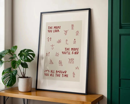 Olivia Dean Lyrics Wall Art Print – The More You Look Poster