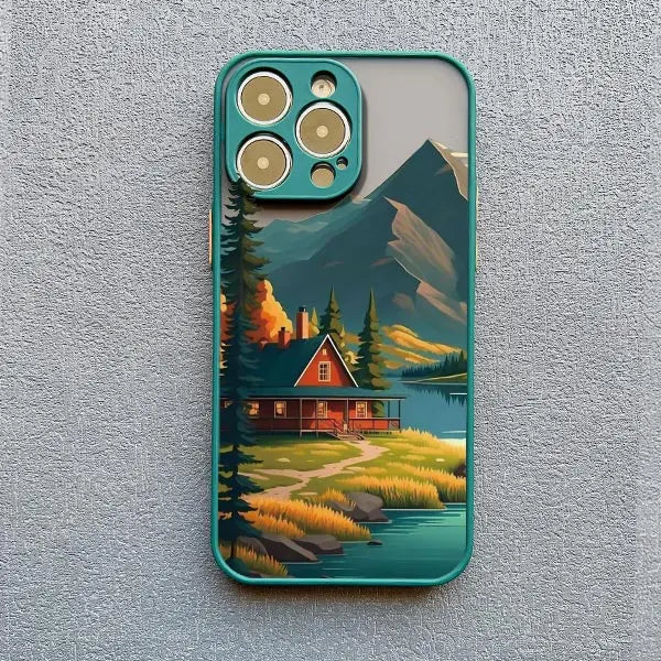 Mountain Peaks Landscape iPhone Case – Shockproof Frosted Cover