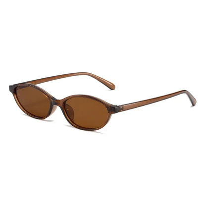 Retro Oval Cat Eye Sunglasses for Women – UV400 Small Frame