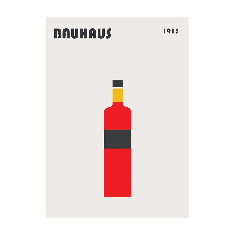 Bauhaus Geometric Abstract Art Poster – Minimalist Wall Print
