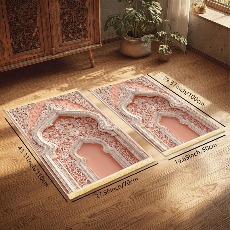 Vikama Muslim Prayer Rug Islamic Mat Indoor Outdoor Foldable Living Room Bedroom Carpet Home