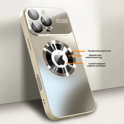 Luxury Matte MagSafe iPhone Case – Titanium Metallic Color
