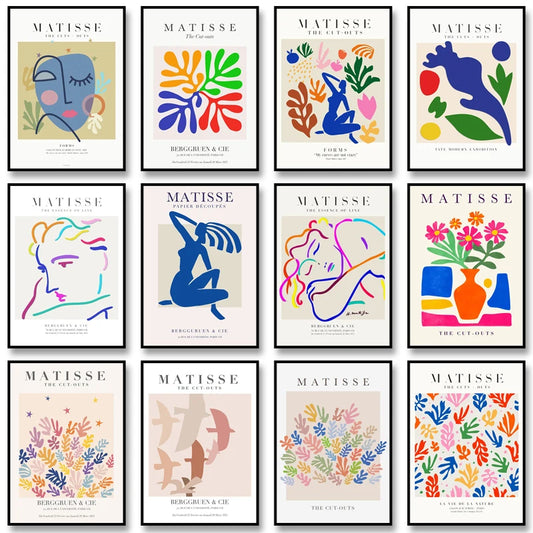 Matisse Papiers Découpés Colorful Floral Wall Art Print