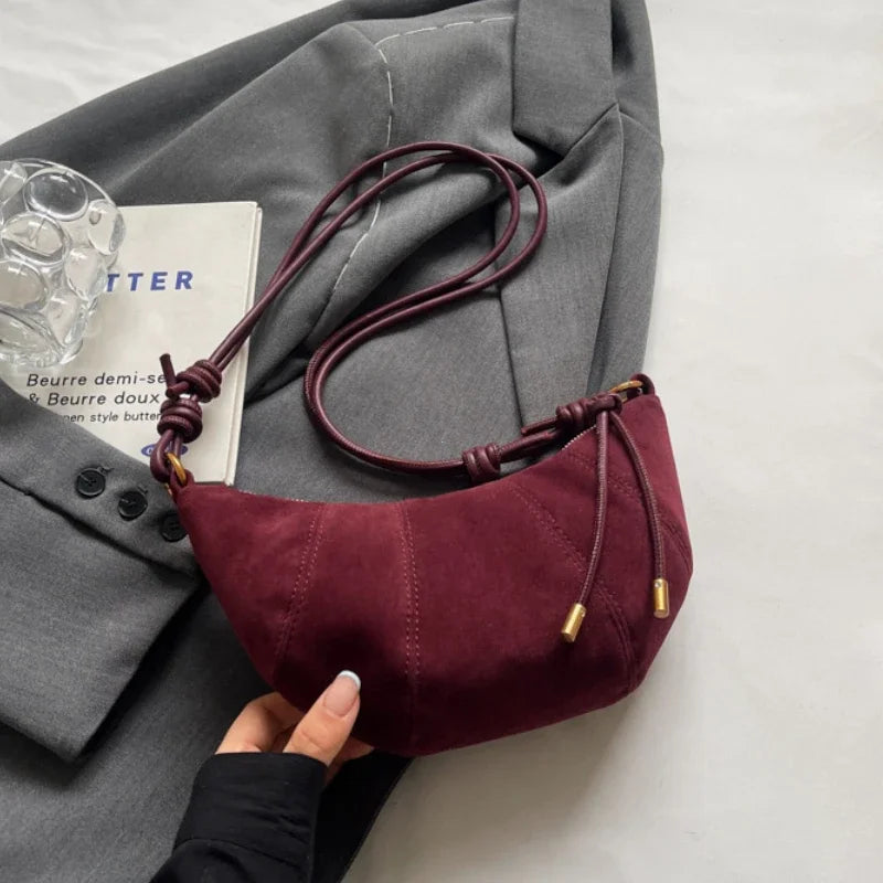 Velvet Material Zipper High Quality Shoulder Bag