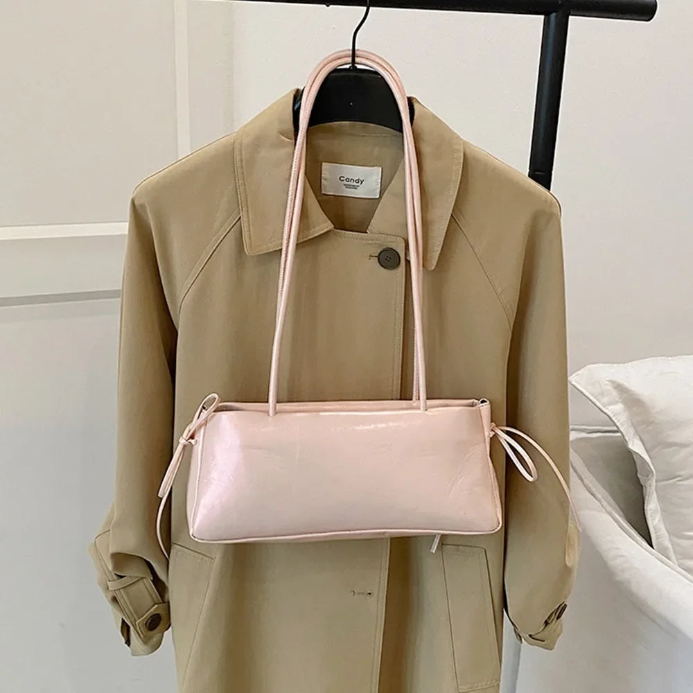 Trendy Multicolor Shoulder Bag Bowknot PU Leather