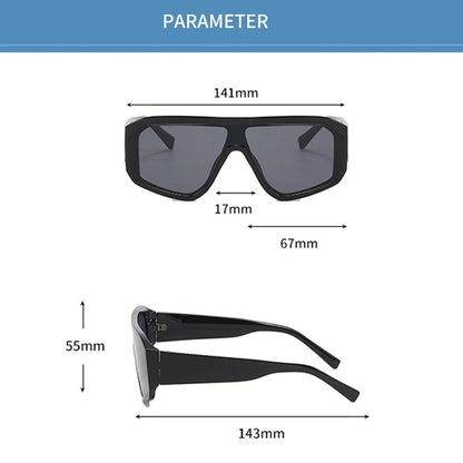 Oversized Square Shield Sunglasses for Women & Men – UV400 Mirror
