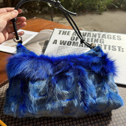 Mink Fur Shoulder Bag – Luxury Women's Crossbody Handbag