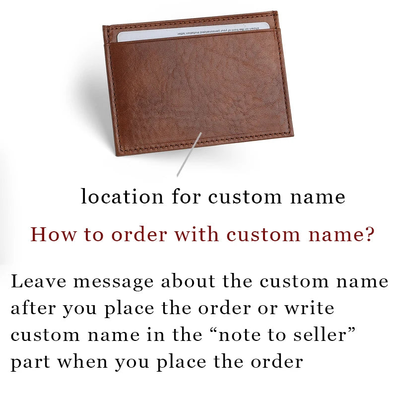 Genuine Leather RFID Blocking Card Holder Wallet for Men