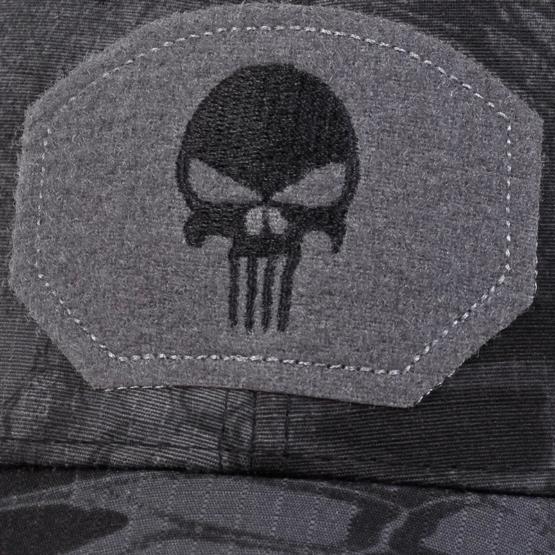 Skull Embroidered Tactical Baseball Cap – Breathable Mesh