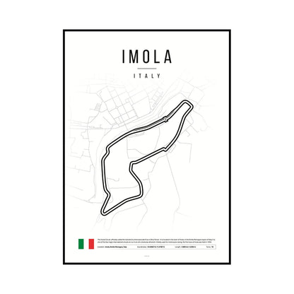 F1 Race Track Map Poster – Formula 1 Circuit Wall Art Print